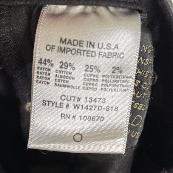 Goldsign Black Misfit Coated Denim Stretch Straight Leg Jeans, 0 - Picture 9 of 10